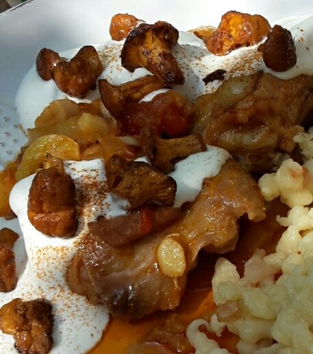 Rókagombás csirkepaprikás