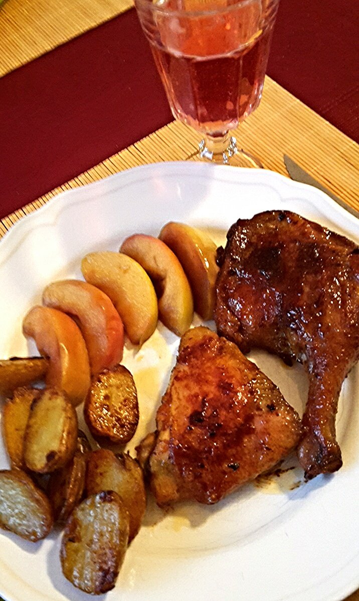 Kacsa és csirke pecsenye