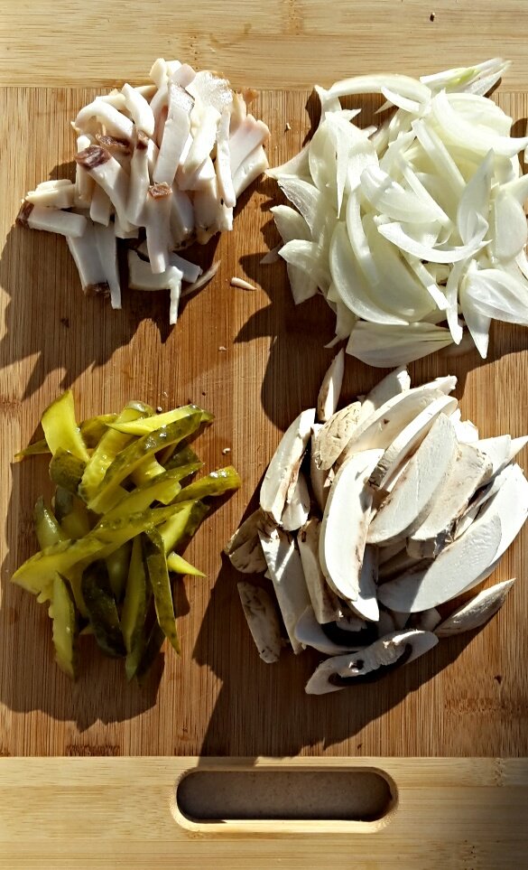 Sztroganoff bélszín hozzávalói