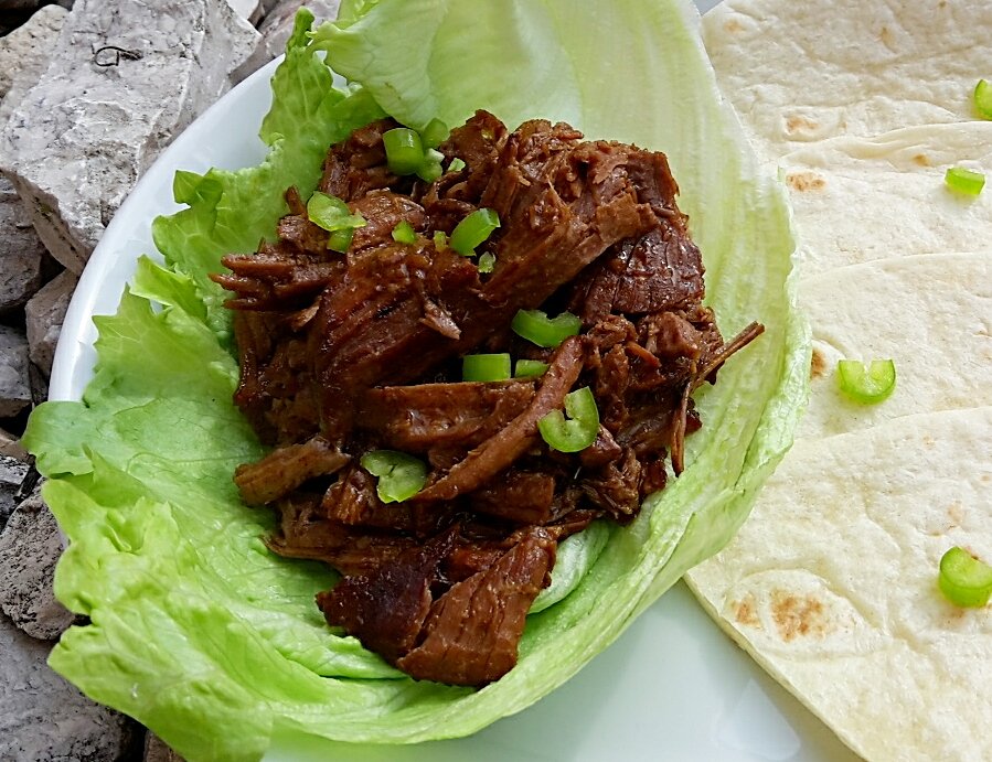 Pulled beef, cafatos marhahús