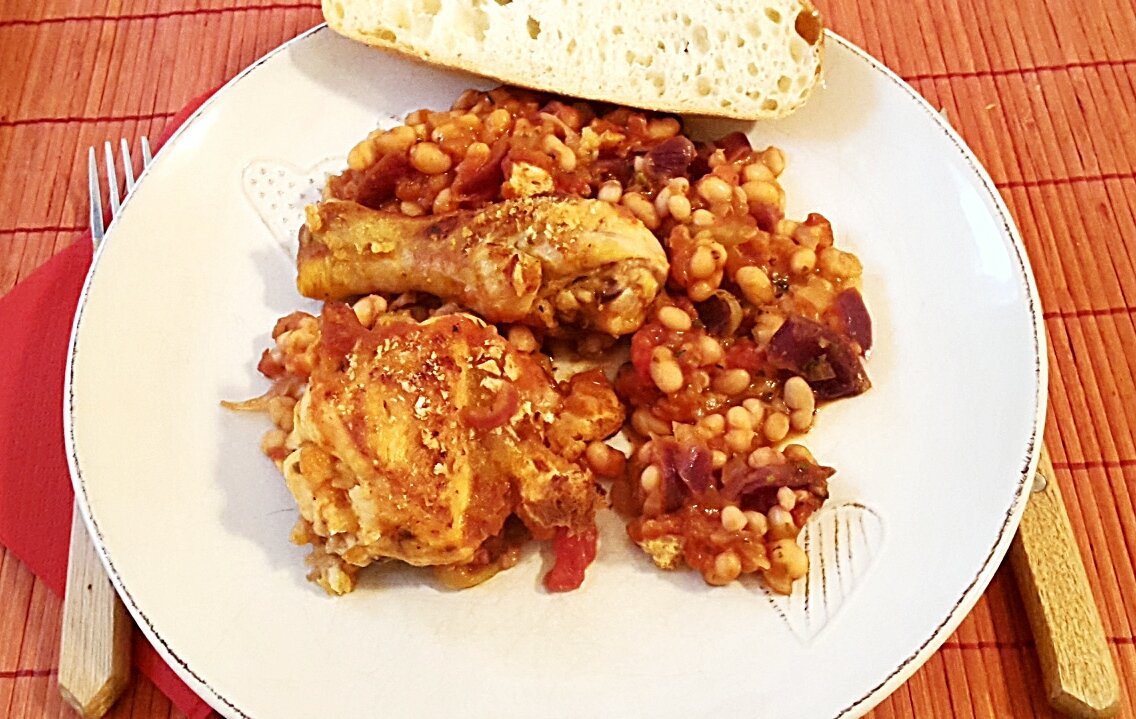 Babos, csirkés egytálétel