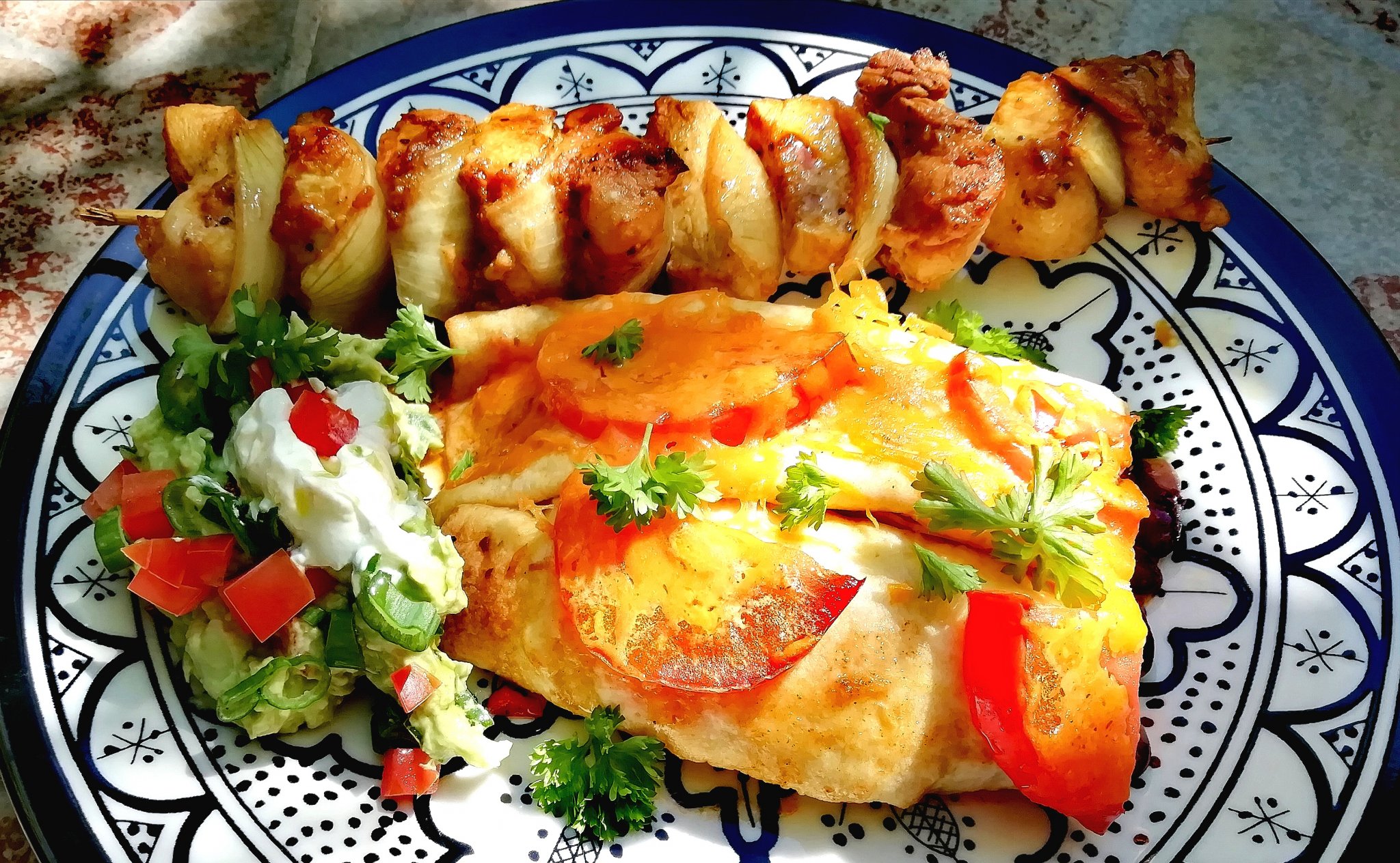 Fajita csirkemell nyárson