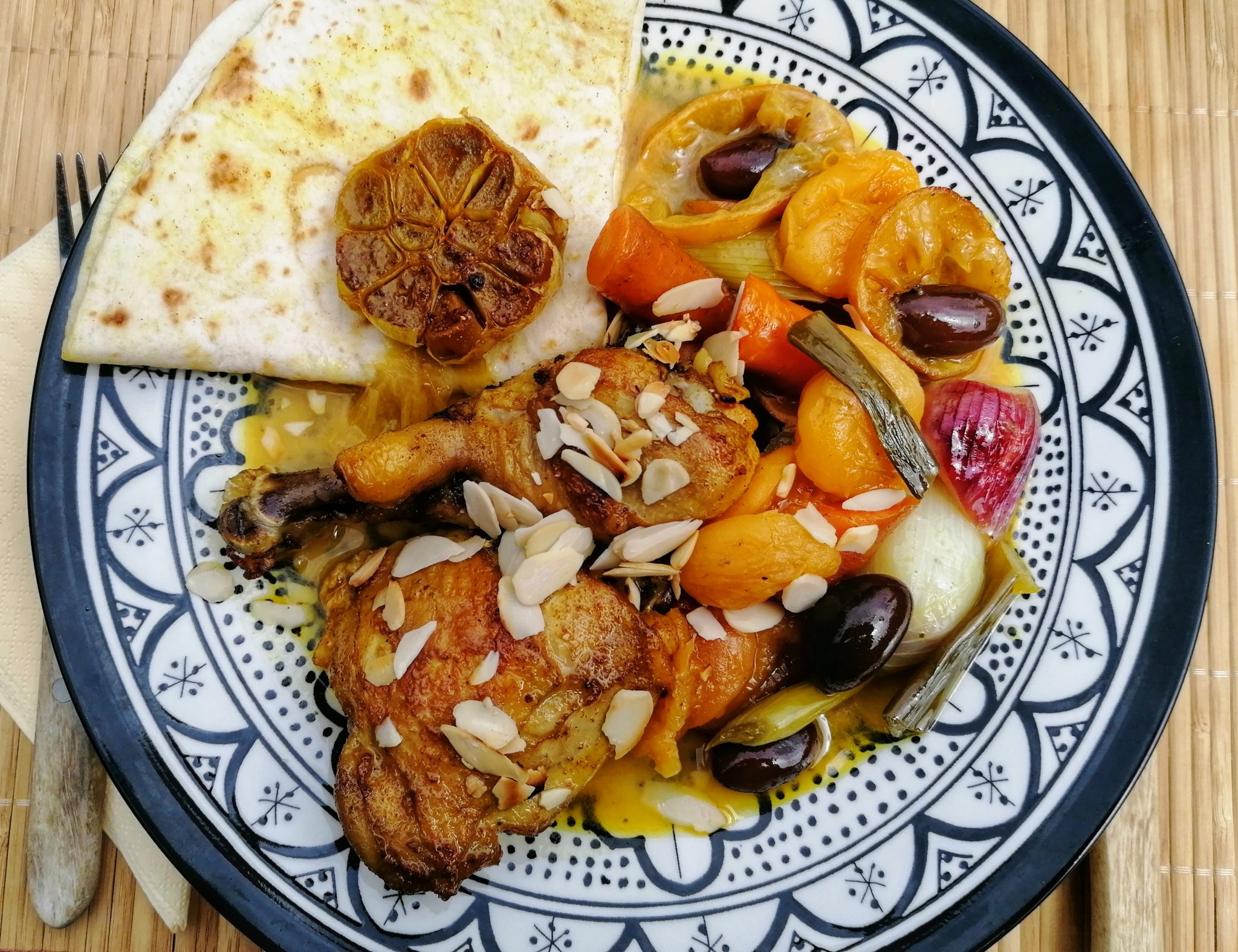 Marokkói csirke tagine